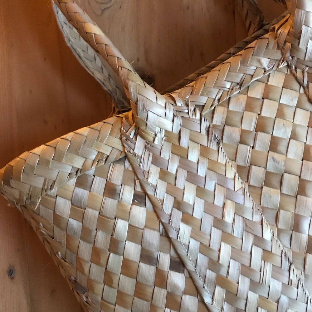 Basket weave tote 14”Wx12”Hx2”D - Picture 2 of 7